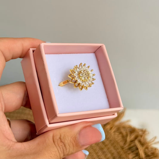 Anillo girasol rotatorio
