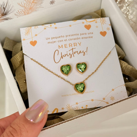 Set corazones verde💚
