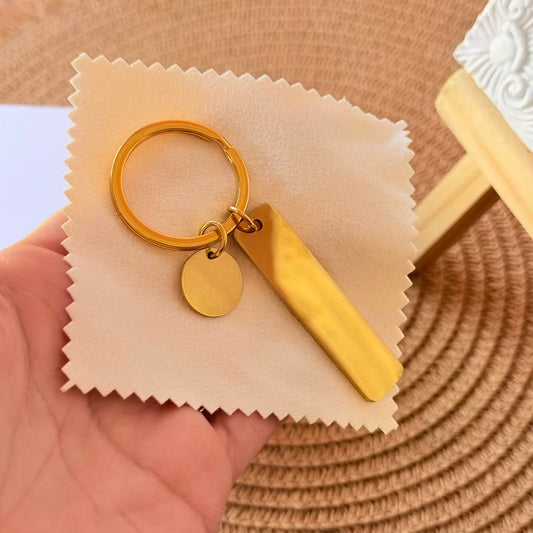 Llavero doble rectangular-circular