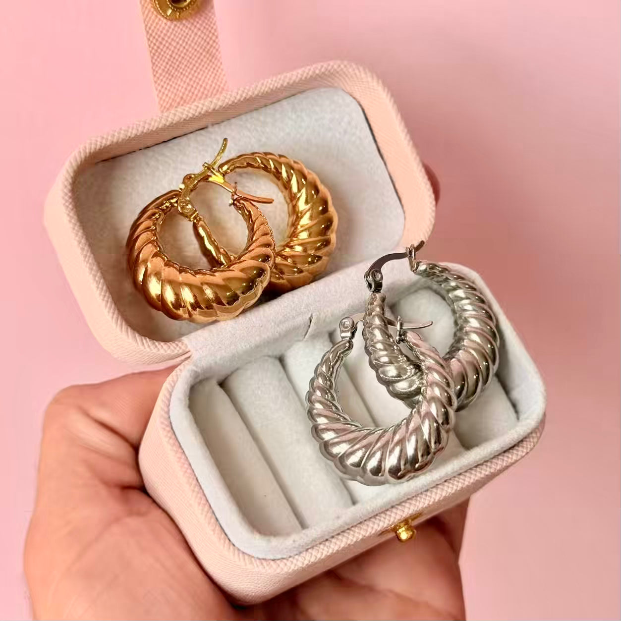 Argollas gruesas espiral