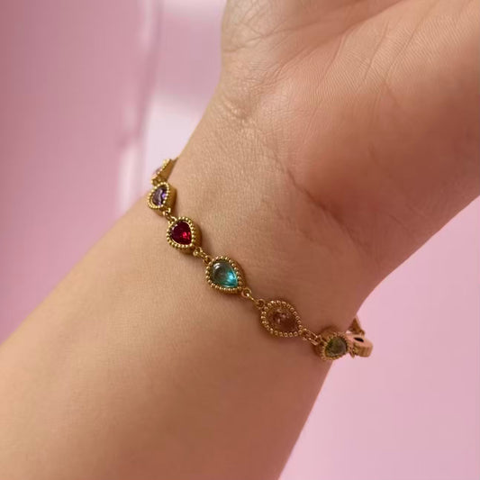 Pulsera colorida de gotas