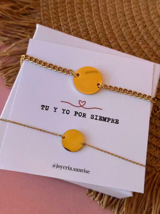 Pulseras para compartir circulares