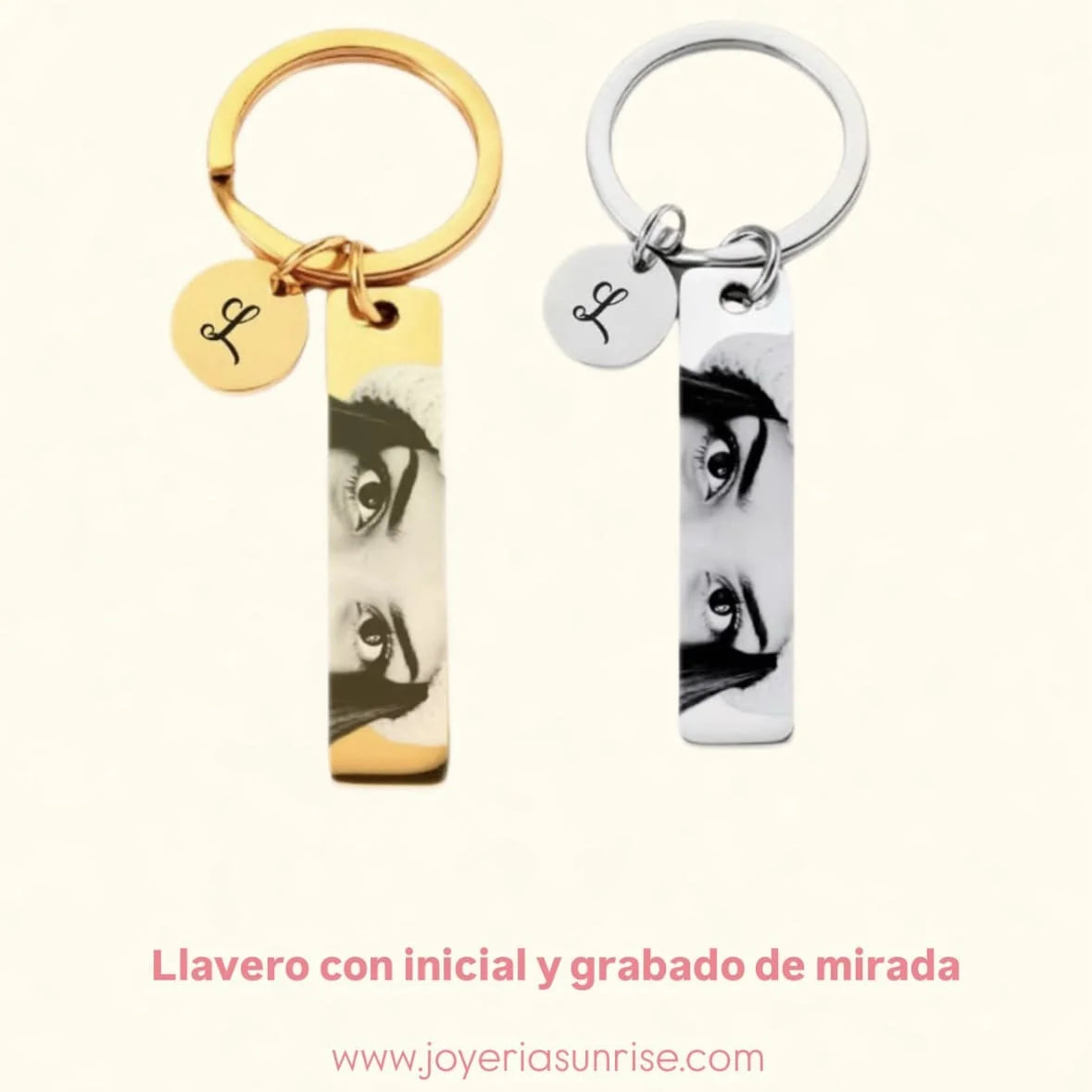 Llavero doble rectangular-circular