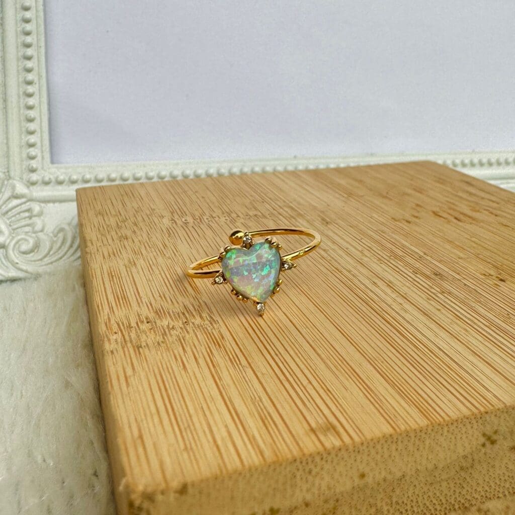 Anillo ajustable de opalina