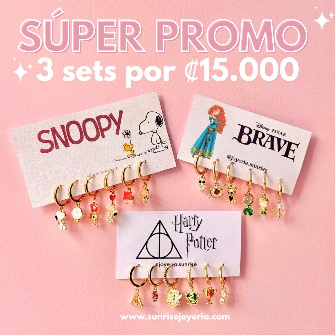 3 Sets hoops por 15mil