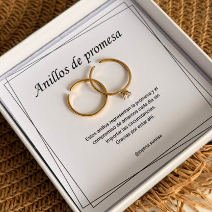 Anillos de promesa minimalistas