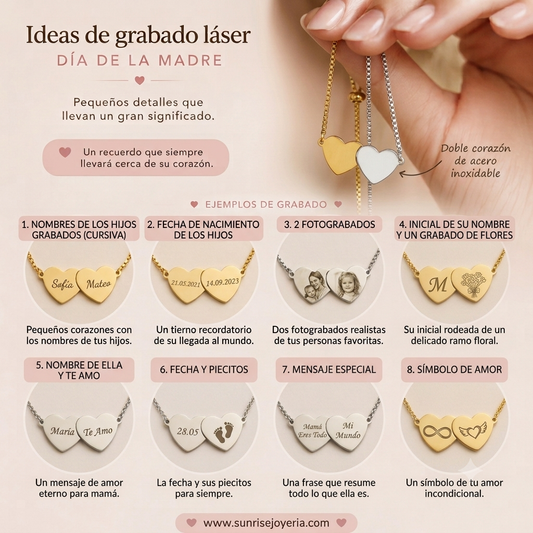 Pulsera corazón doble