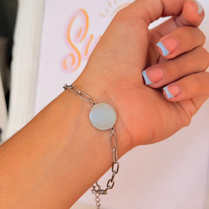 Pulsera eslabón grabados