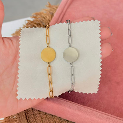 Pulsera eslabón grabados