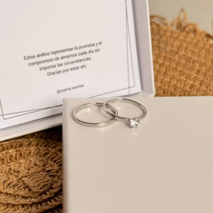 Anillos de promesa minimalistas