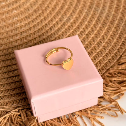 Anillo corazón grabados