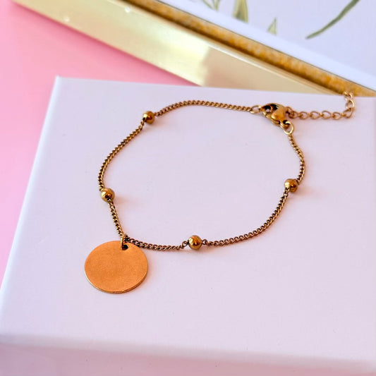 Pulsera minimalista dorada