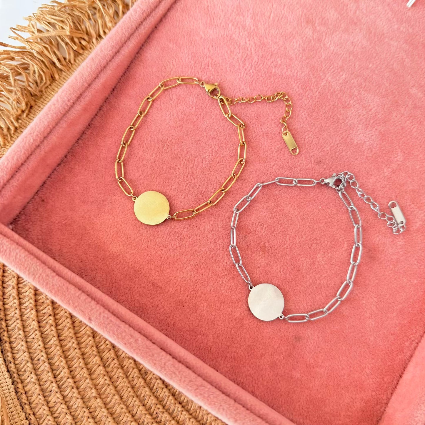 Pulsera eslabón grabados