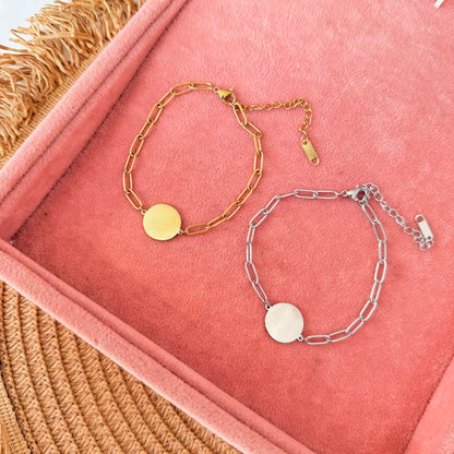 Pulsera eslabón grabados