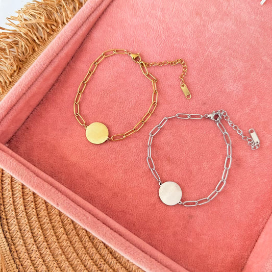 Pulsera eslabón grabados