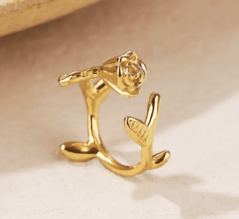 Anillo rosa ajustable