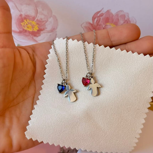 Cadena de angelito plateada