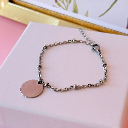 Pulsera minimalista plateada