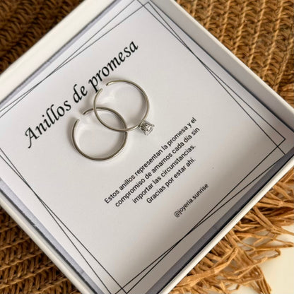 Anillos de promesa minimalistas