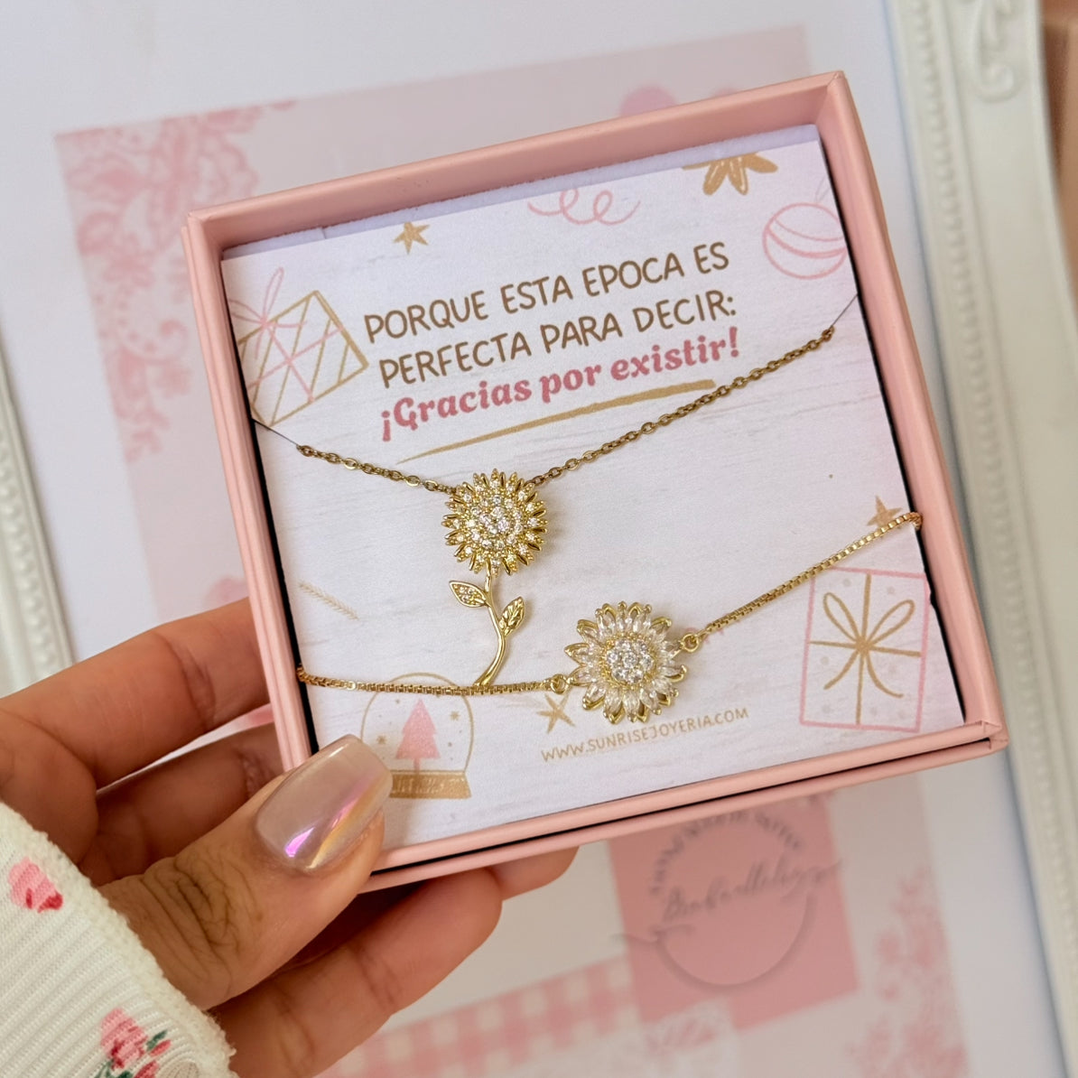 Set girasol navideño