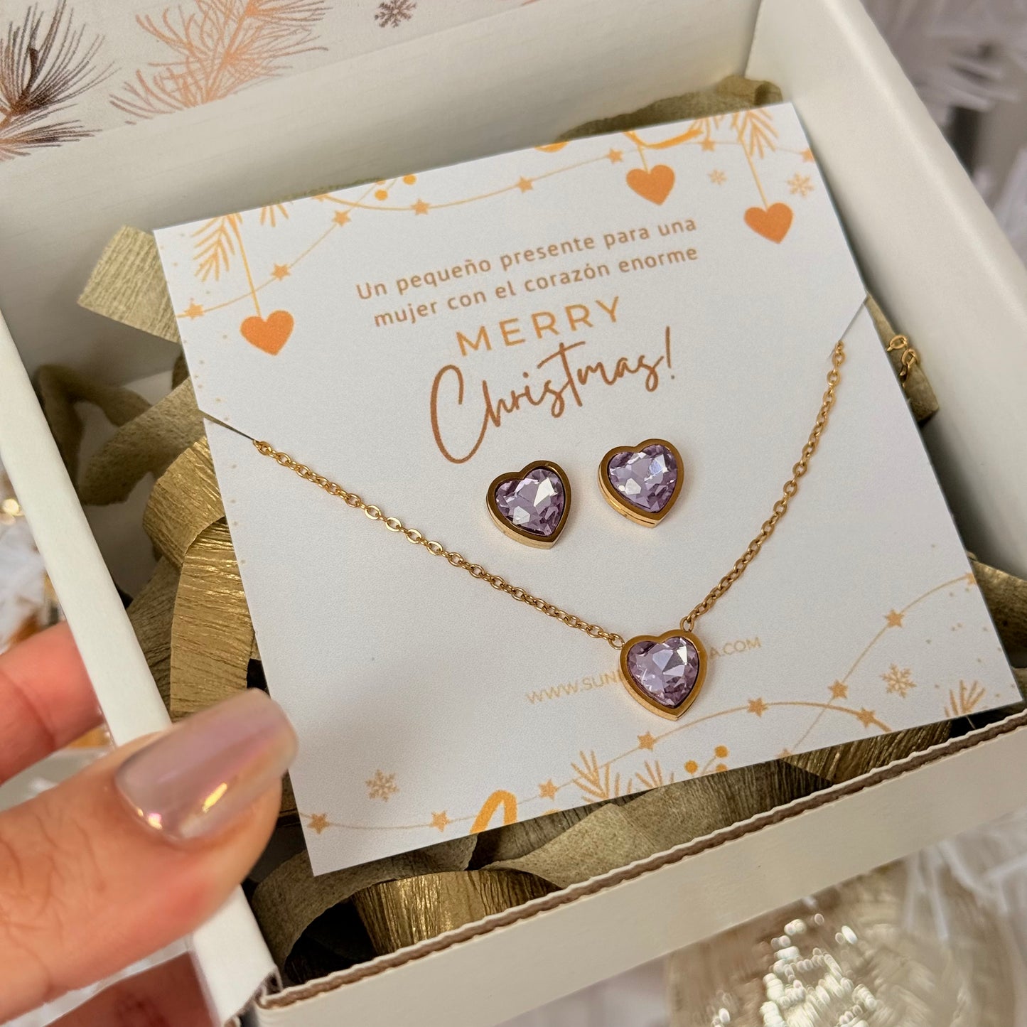 Set corazones lila💜