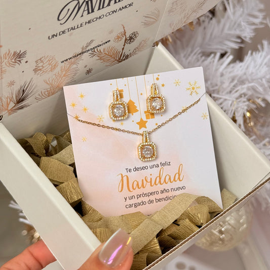 Set navideño dorado