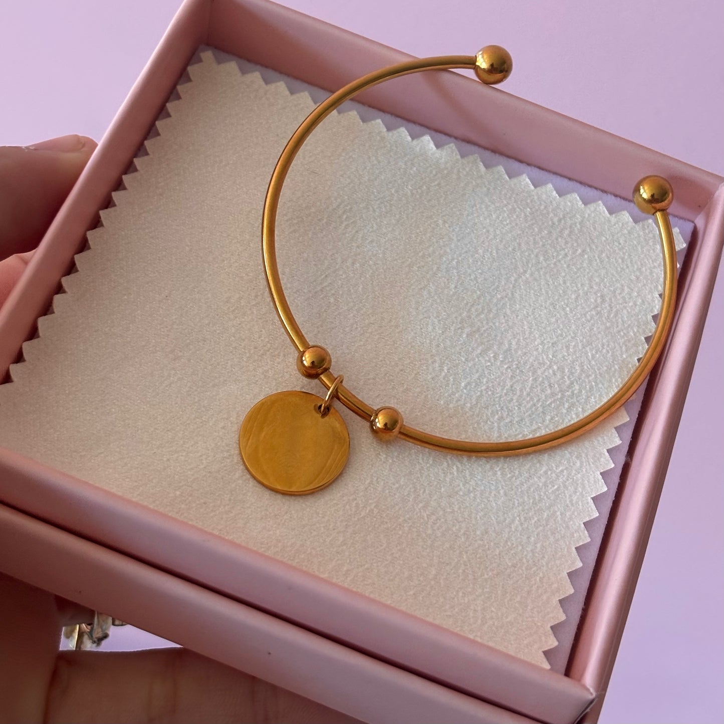 Pulsera ajustable circular (grabados)