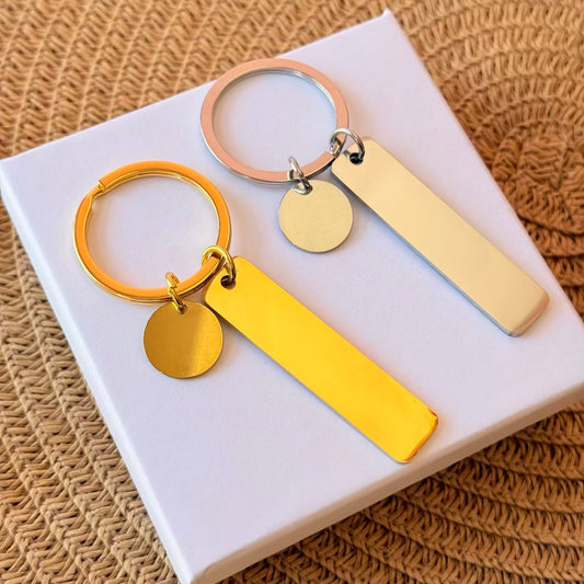 Llavero doble rectangular-circular