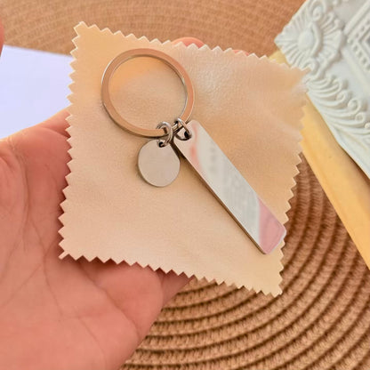 Llavero doble rectangular-circular