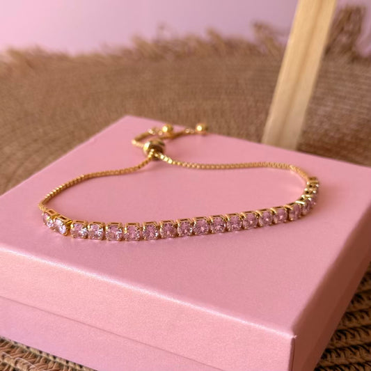 Pulsera ajustable rosada
