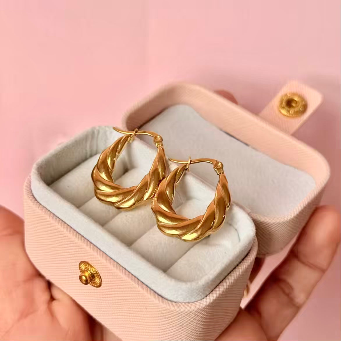 Argollas caracol, ovaladas