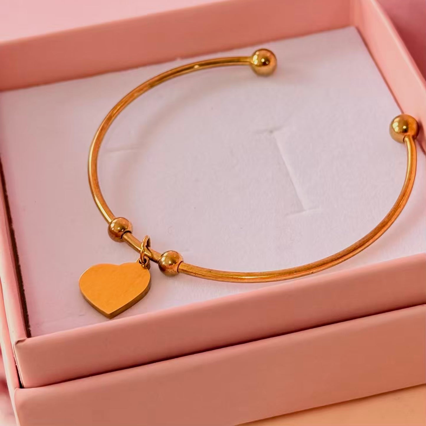 Pulsera ajustable corazón (grabados)