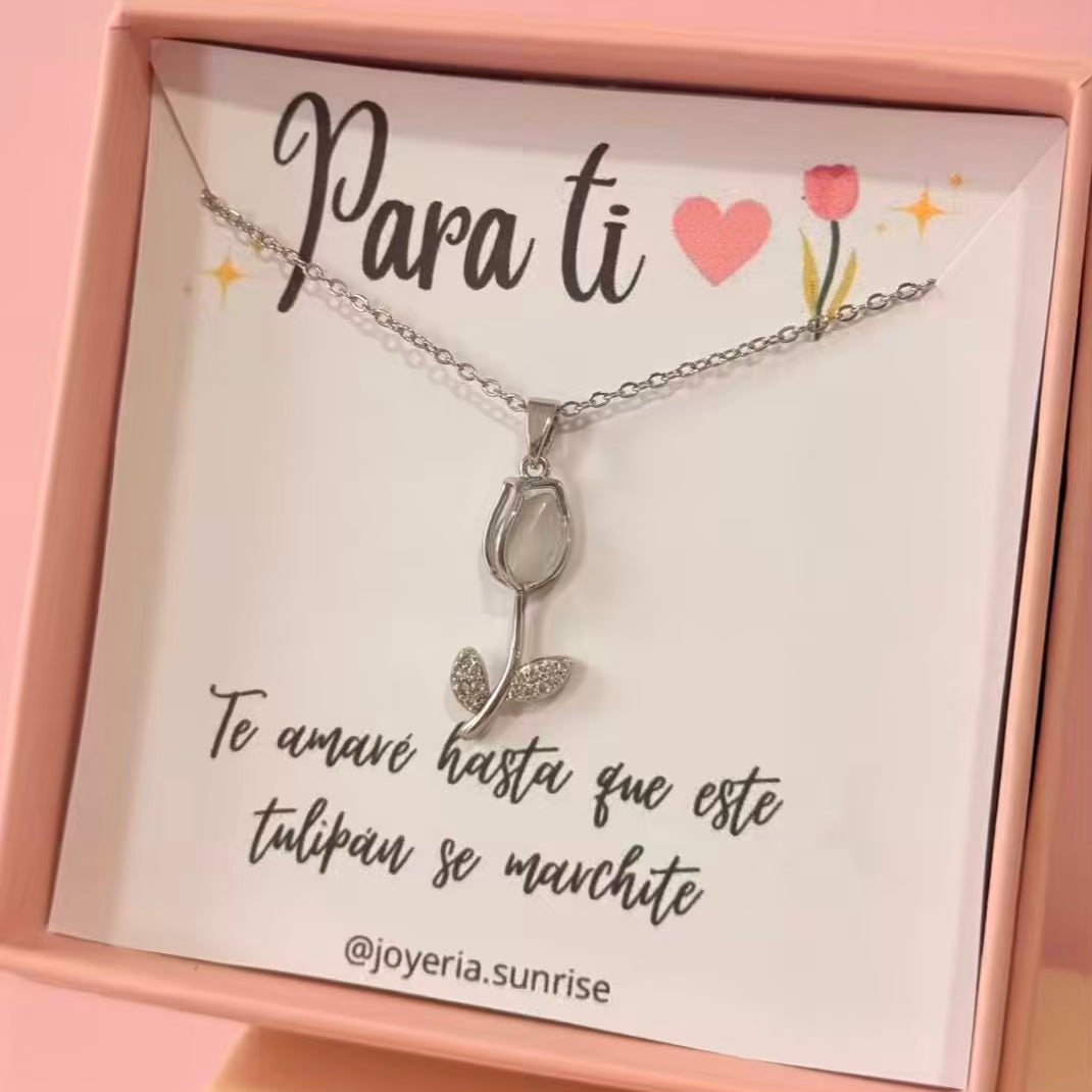 Cadena Tulipán Plateado