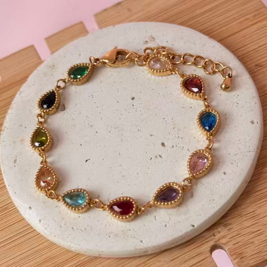 Pulsera colorida de gotas