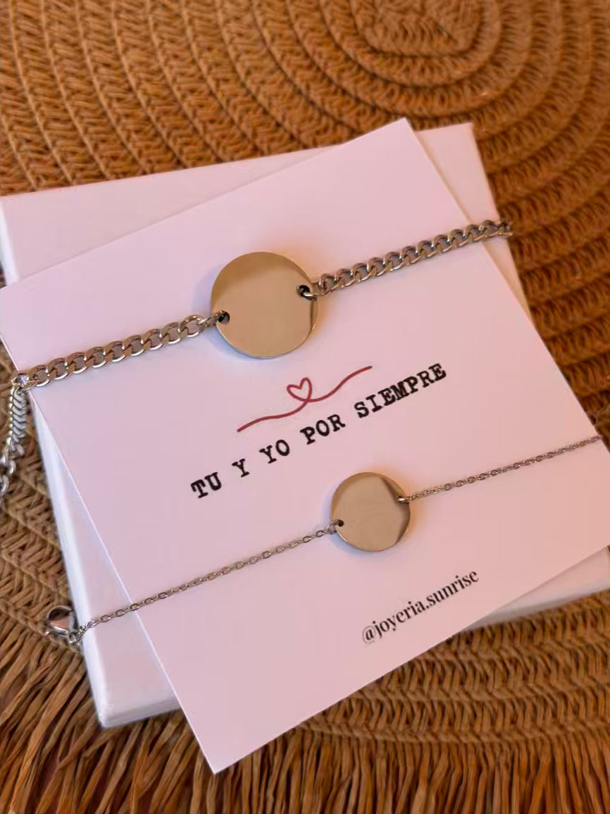 Pulseras para compartir circulares