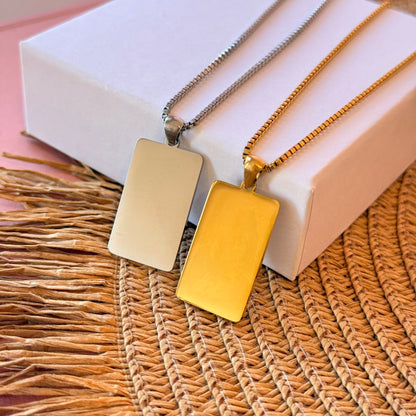 Cadena rectangular ancha