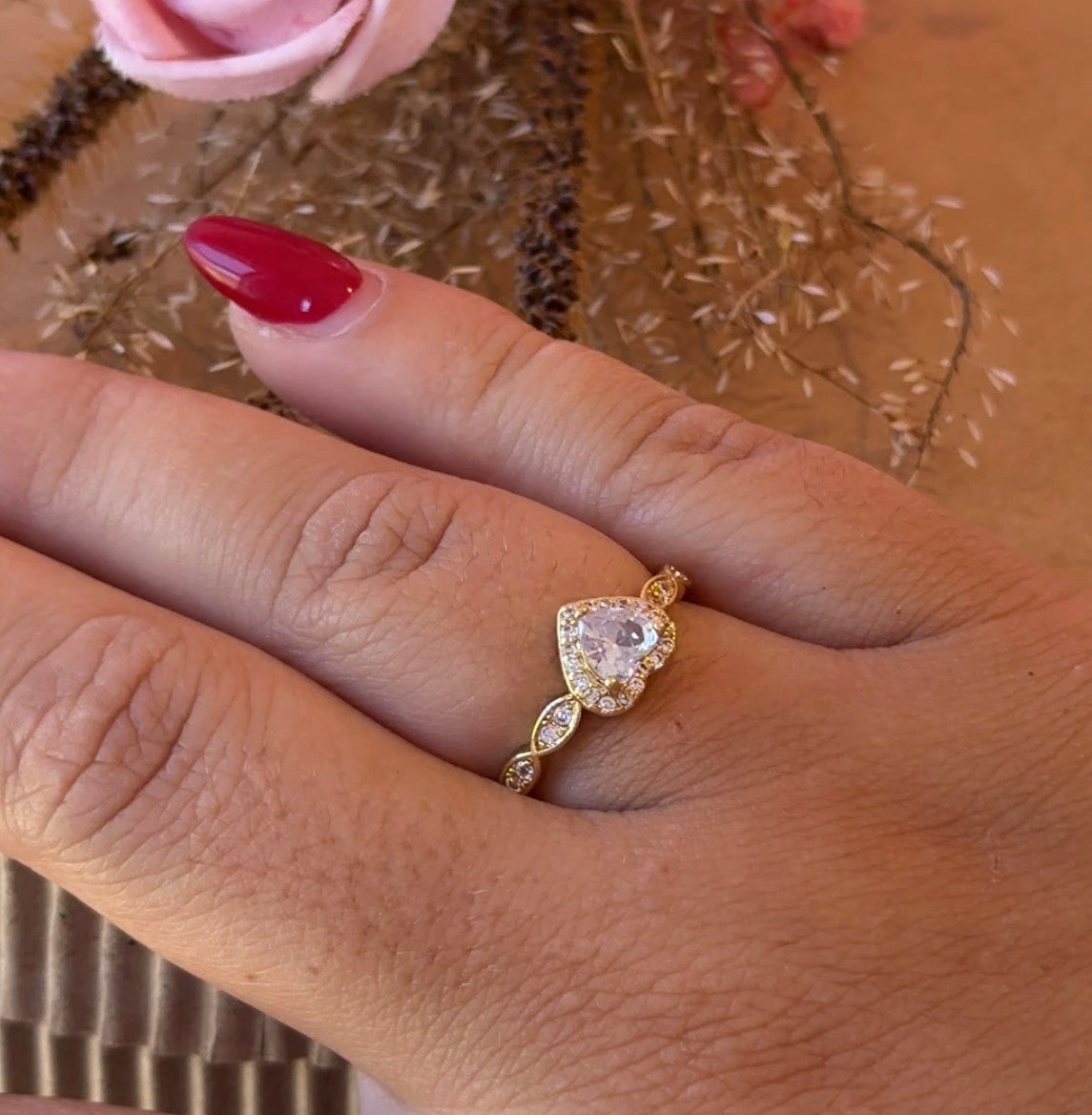 Anillo promesa corazon