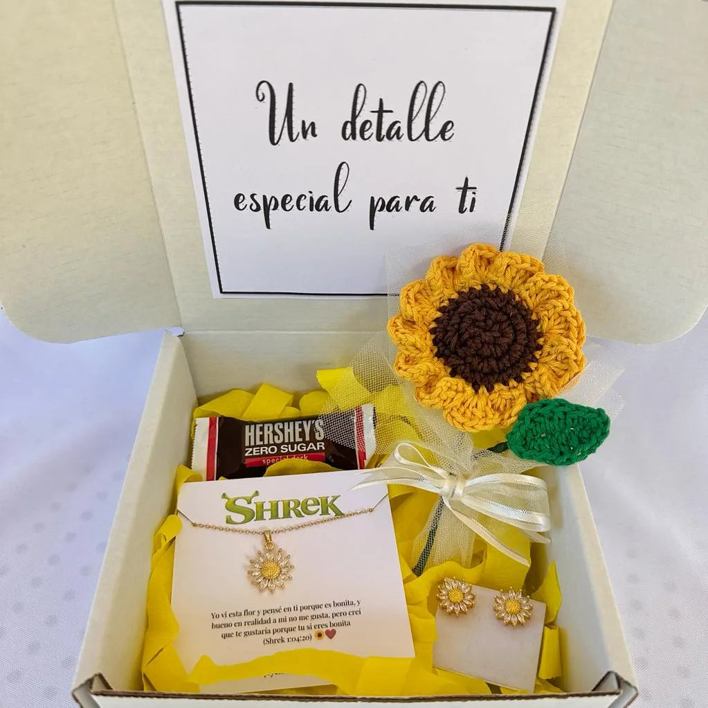 Caja de regalo girasol