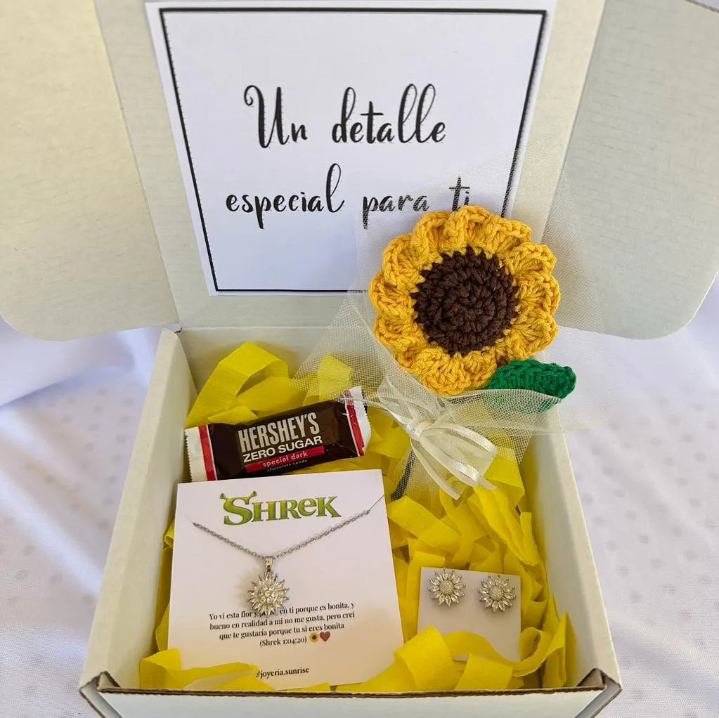 Caja de regalo girasol