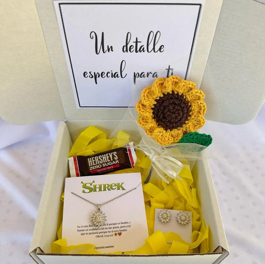 Caja de regalo girasol