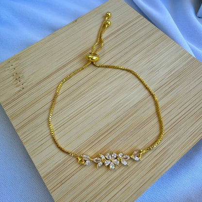 Pulsera flores zirconias
