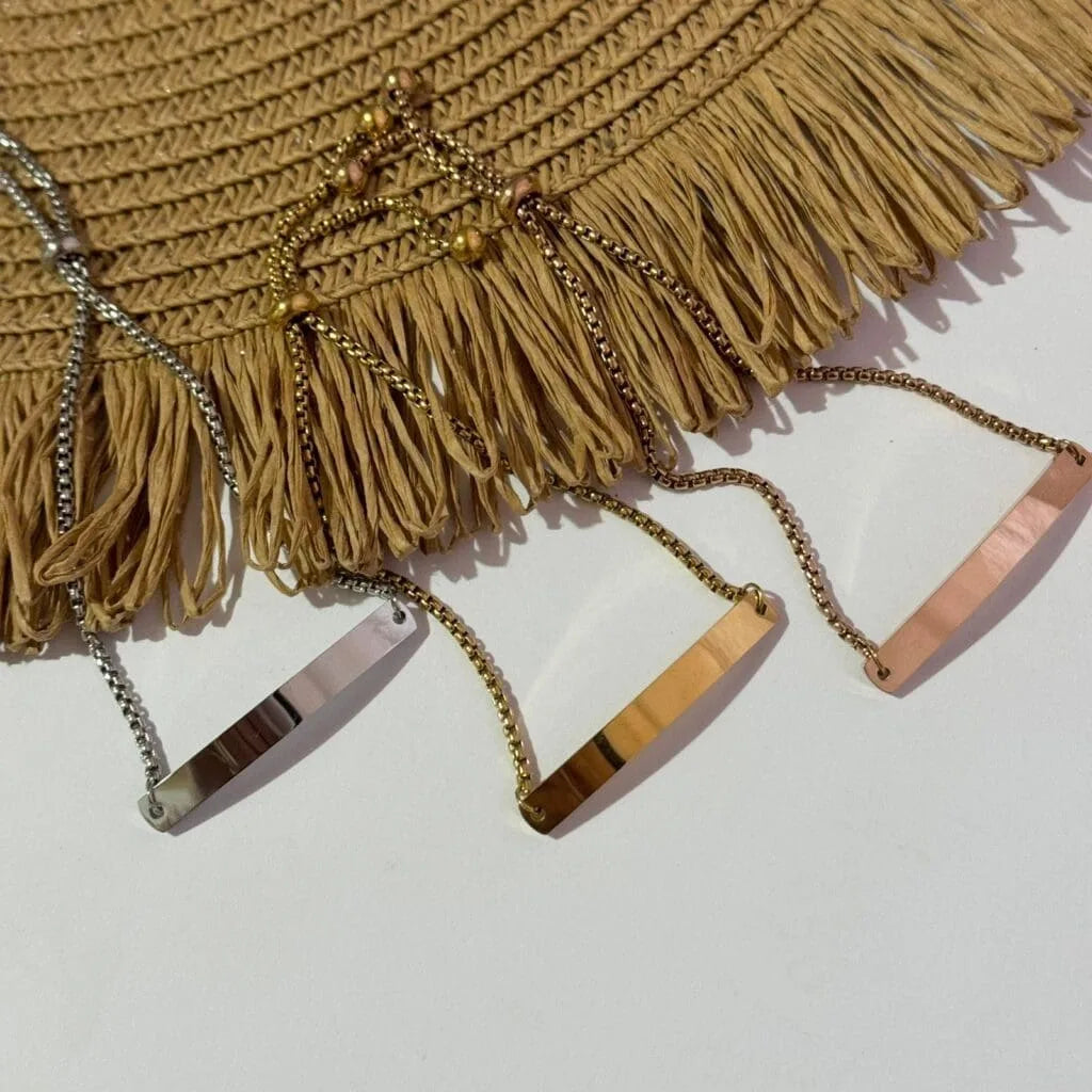 Pulseras ajustables grabados