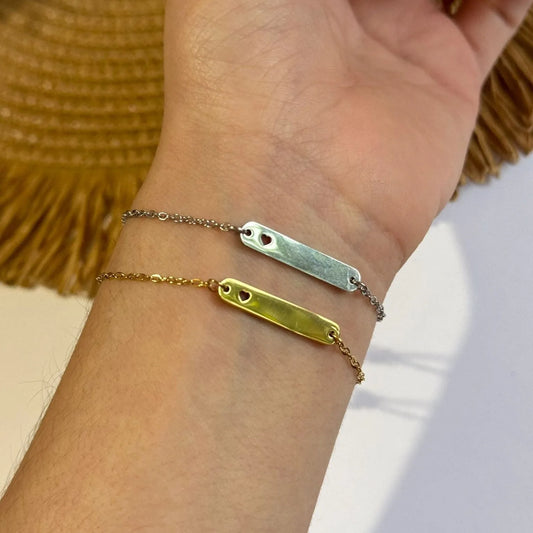 Pulseras fecha/nombre grabados