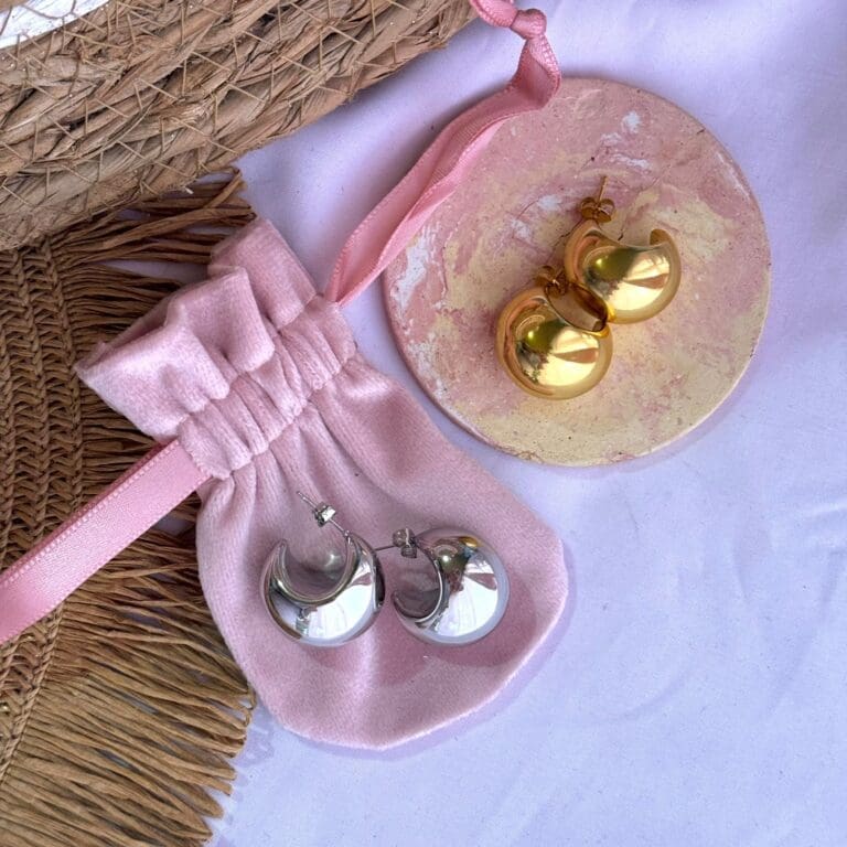 Aretes gota redondeada