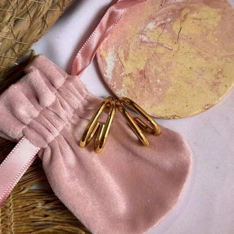 Argollas rectangulares semi abiertas