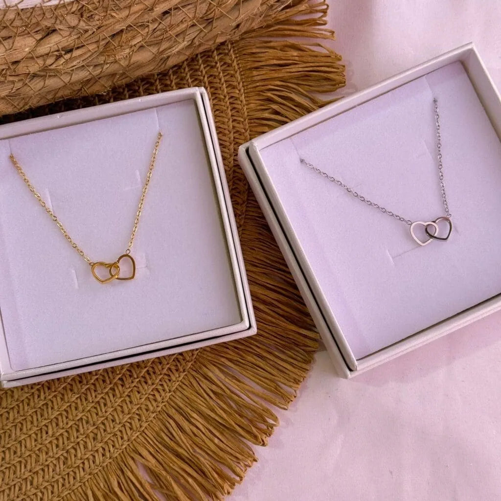 Cadena corazón doble