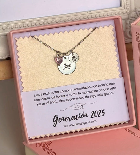 Collar graduacion plateado