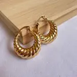 Argollas snail doradas