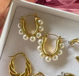 Argollas de perlas
