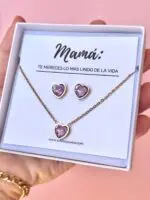 Set corazones mamá